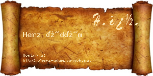 Herz Ádám névjegykártya